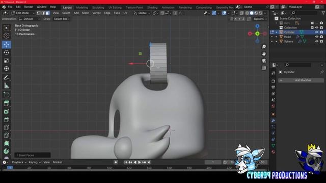 [Blender/FNAF] Toy Lefty - Speed Modeling #1