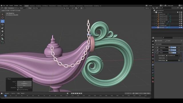 How to make Aladdin's Lamp in Blender 2.93