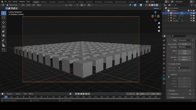 CARA CEPAT MENGATUR KAMERA FOKUS DEPTH OF FIELD DI BLENDER - Blender Tutorial Indonesia