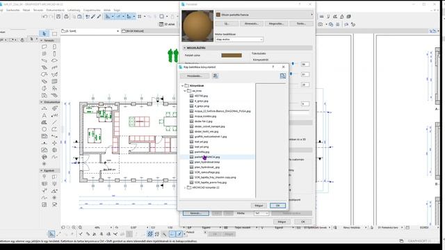 ArchiCAD #85 textúrák betöltése új felületként