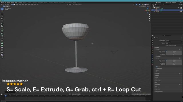 How I make a Cocktail Glass in Blender
