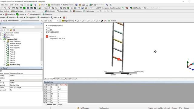 Ansys transient structural - Emergency ladder