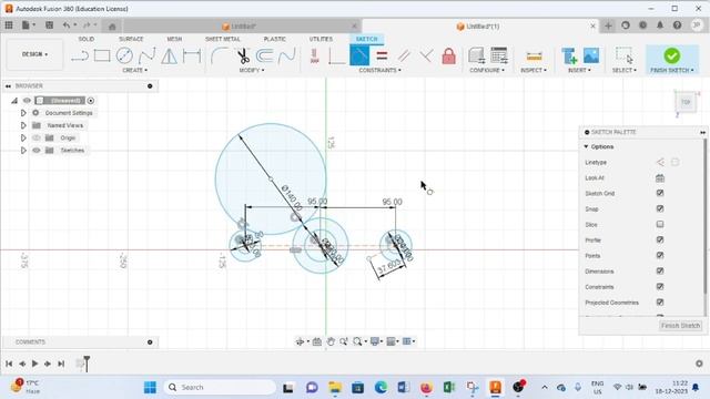 Fusion 360: Practice Exercise 8a (Extrude command, Mirror Command, circle command)