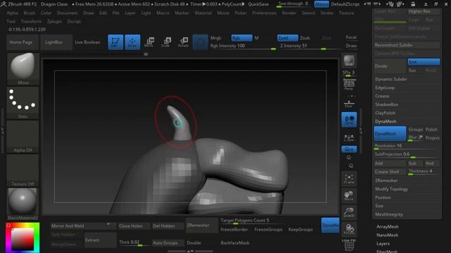 ZBRUSH Modelado Dragón Cartoon Parte 1