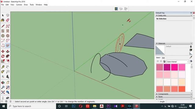 Sketchup Tutorial for Beginners Sinhala: 05.Arc Tool