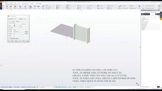 Tekla 2017 basics   How to use line cut, part cut, polygon cut and fit end tools