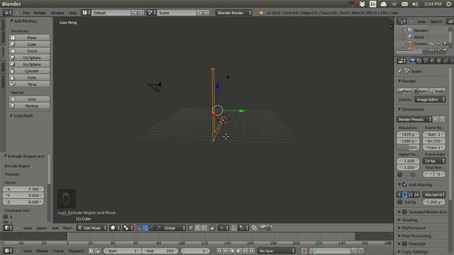 Blender 3D Quick Tip #3 - Use ALT+M to collapse vertices in Blender