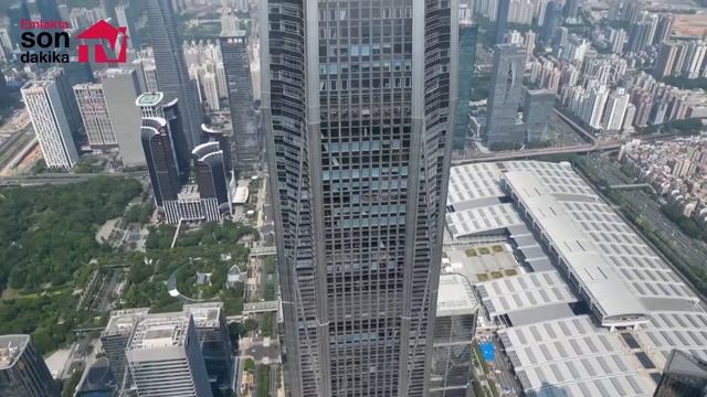 Çin’in Shenzhen kentindeki Ping An Uluslararası Finans Merkezi havadan görüntülendi