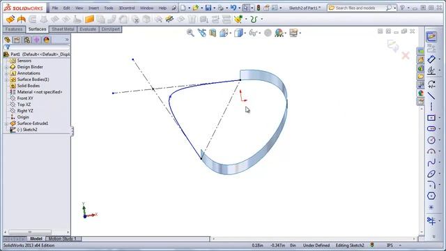 Conics and Sketch Relations in SolidWorks