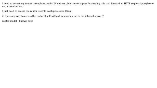 Access router through public IP