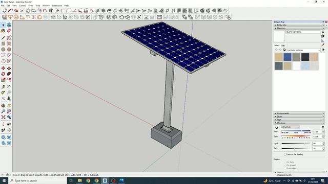 Sketchup video tutorial 3D Model Solar Panel