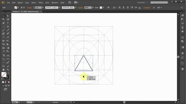 How to Draw Google Drive Logo Using Grid - Adobe Illustrator