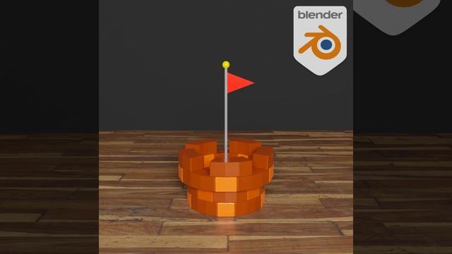 【Blender】CG Flag #shorts