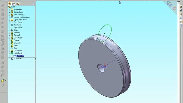 SolidWorks Tutorial: How to Draw a Worm Wheel