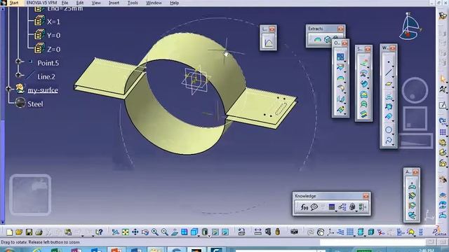 FEA, Welding Single Part, Shell Elementn, Catia, Video 2 of 6, Nader G. Zamani