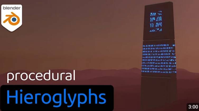 Создавайте ИЕРОГЛИФЫ в стиле инопланетян в Blender (процедурный материал)