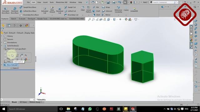 solidworks | solidworks sinhala | extrude in solidworks | lesson-#22