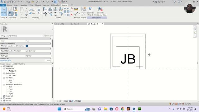 ACCESS CONTROL & PROJECT BROWSER SETTING -  Electrical BIM Part - 10 - Autodesk Revit MEP Tutorial