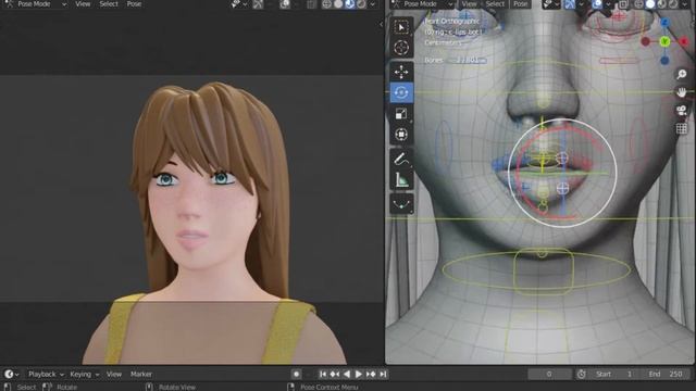 Facial Auto rig demo (first attempt) - Blender