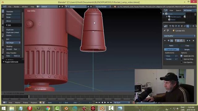 Blender: Modeling a Rocket Lamp