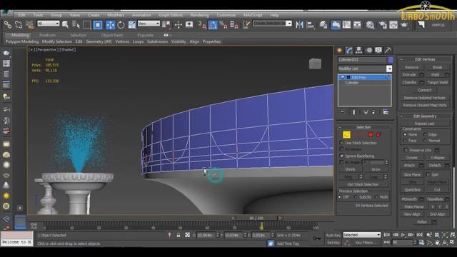 How to make classic fountain with animation water