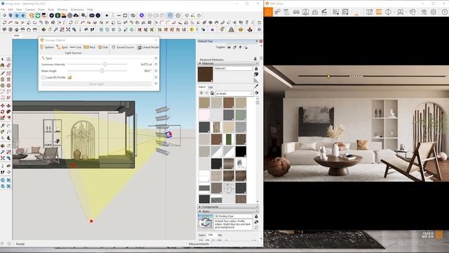 Natural lighting set up | Enscape 3.3 Tutorial | Living room rendering I EP03