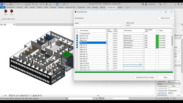 Automated Wall Finishes in Revit