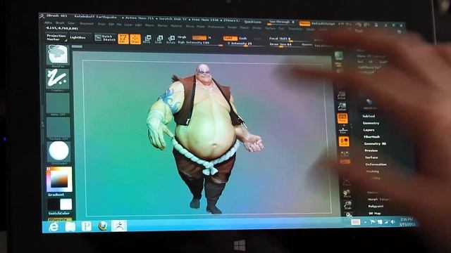 Zbrush On The Microsoft Surface Pro