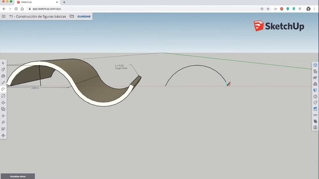 Construcción de figuras 3D con el SketchUp for web