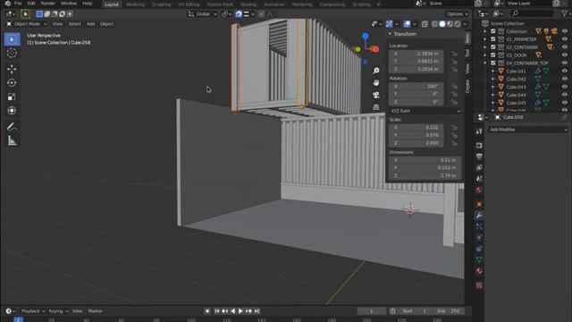 Shipping Container turned into HOUSE // Blender Workflow