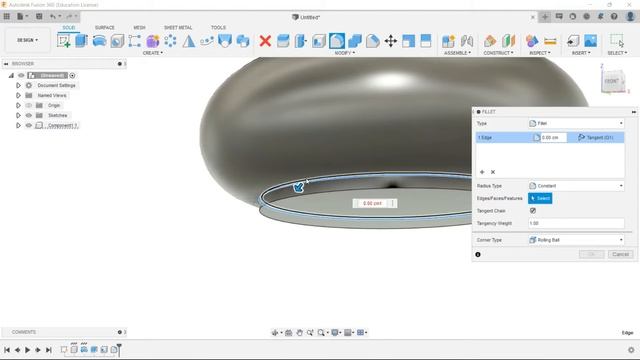 | Under 3 Minutes Series | Model 1:- Wooden Bowl Designing using Fusion 360.