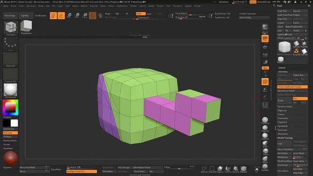 Freeze SubDiv Levels - how to modify geometry with subdivision levels and what to watch out for...