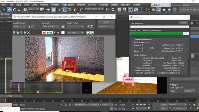 3DS Max 2020, Arnold Rendering, Interior Scene, #2