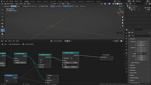 How to make cheese in Blender (Geometry Nodes) | Blender tutorial