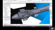 sci-fi missile with 64 assembled parts in solidworks - Project of the year 2021
