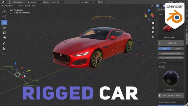 Transportation V2.2 for Blender rigged vehicles mega pack cars and vehicles