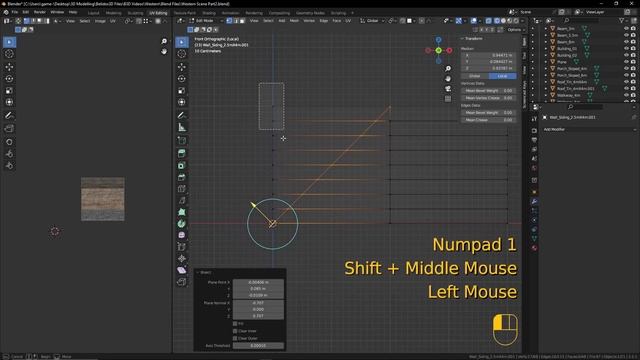 Creating A Western Scene In Blender. 03: Modular Buildings - Roofs