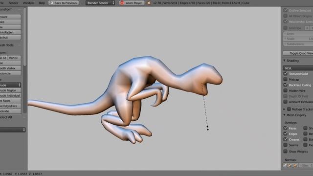 Low-poly character creation workflow. Playing with Blender SKIN modifier (kinda zSpheres)