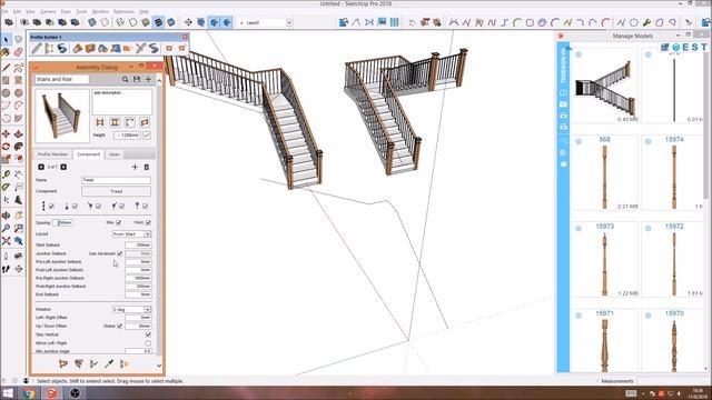 Hướng dẫn cầu thang thẳng với Profile Builder 3