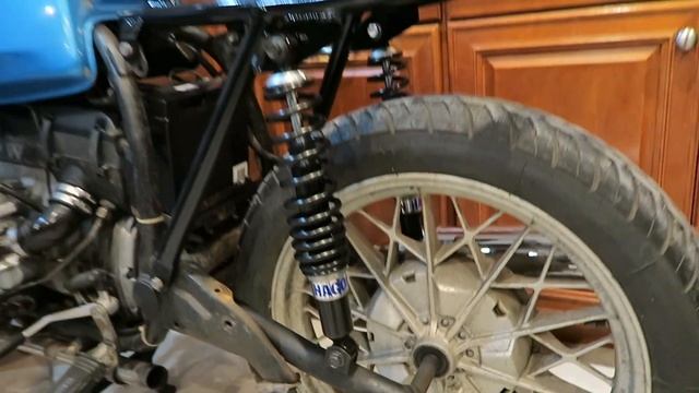 Hagon shocks Install - Cafe Racer Build BMW R65