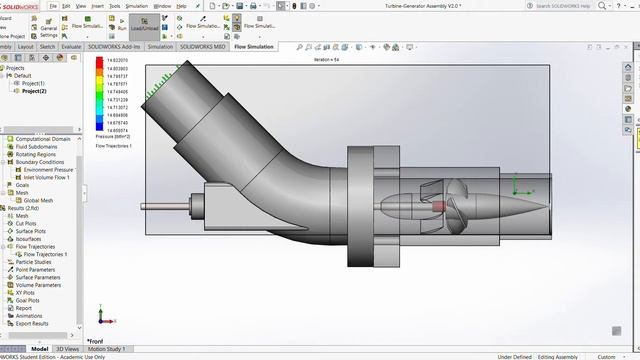 SOLIDWORKS Student Edition   Academic Use Only   Turbine Generator Assembly V2 0   1 5 2018 12 11 0