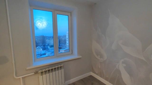 Спальня, ждем кровать и шкаф с телевизором