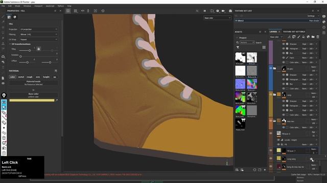 Làm Texture giày cơ bản 3D GAME [ Zbrush ] [ Maya ] [ Substance Painter ]