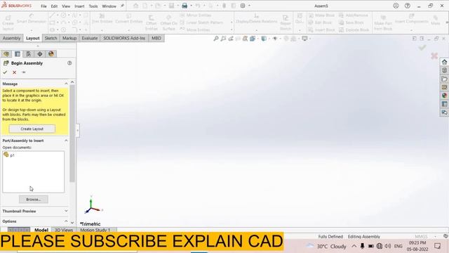 SOLIDWORKS ASSEMBLY TRICK FOR IMPORT PARTS | SOLIDWORKS TUTORIALS BY EXPLAIN CAD |