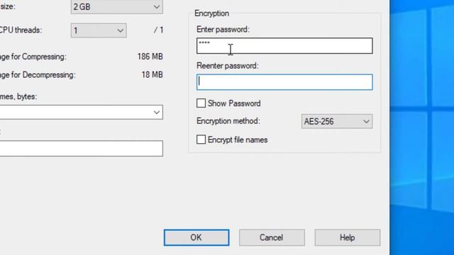 7zip- Password Protect Folder