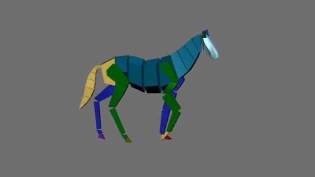 3ds Max Biped and Quadruped Animations :  Horse Walk