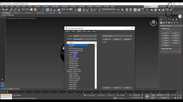 Cài đặt phím tắt trong 3dsmax 2020 | Cài toolbar trong 3dsmax 2020 | Cài chuột phải trên 3dsmax 202