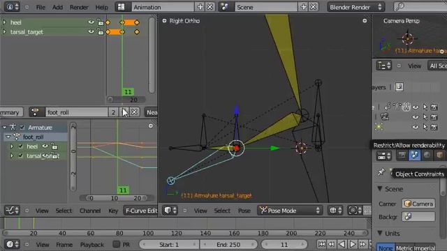 Tob's Blender 2.5 Foot Rigging Tutorial 3/10 Foot Roll Control