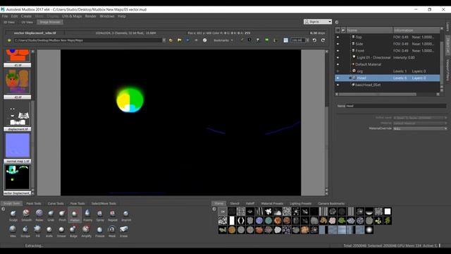 Vector Displacement map from mudbox To Maya render by Arnold 5  - 5 of 5