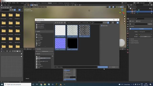 Como colocar textura rápido no blender 2.93.4 LTS